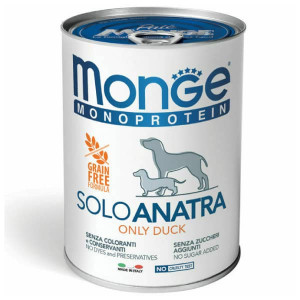 MONGE DOG MONOPROTEIN DUCK suņu konservi pastēte Pīle 400g